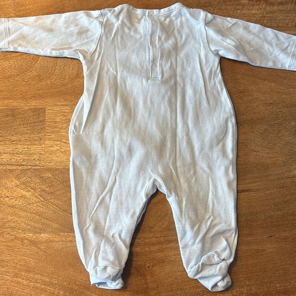 Kissy Kissy light blue and white striped onesie - Picture 5 of 6